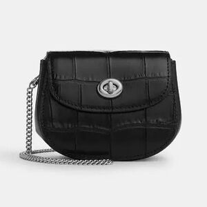 Coach Black Mini Bag with Chain